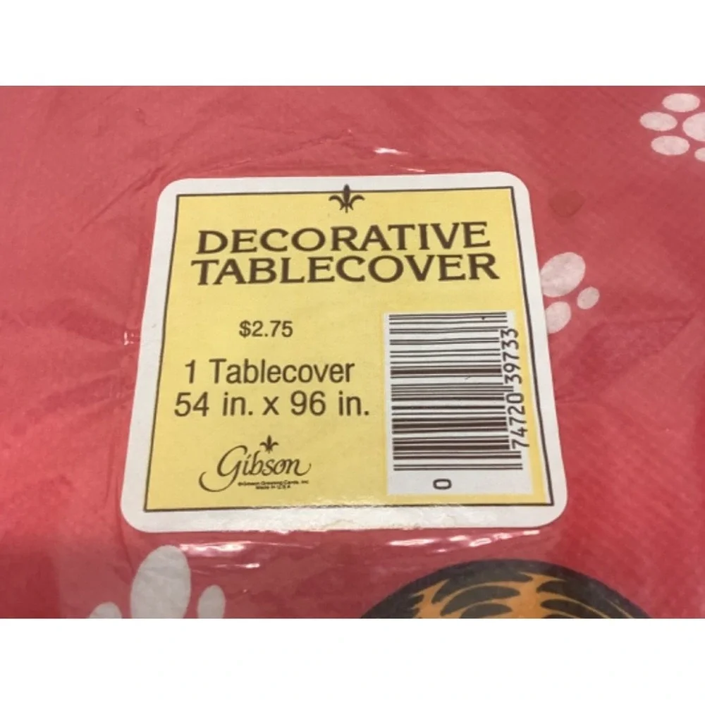 Vintage Garfield Tablecover Decorative Red Paper 1978 Comic Cat New sealed